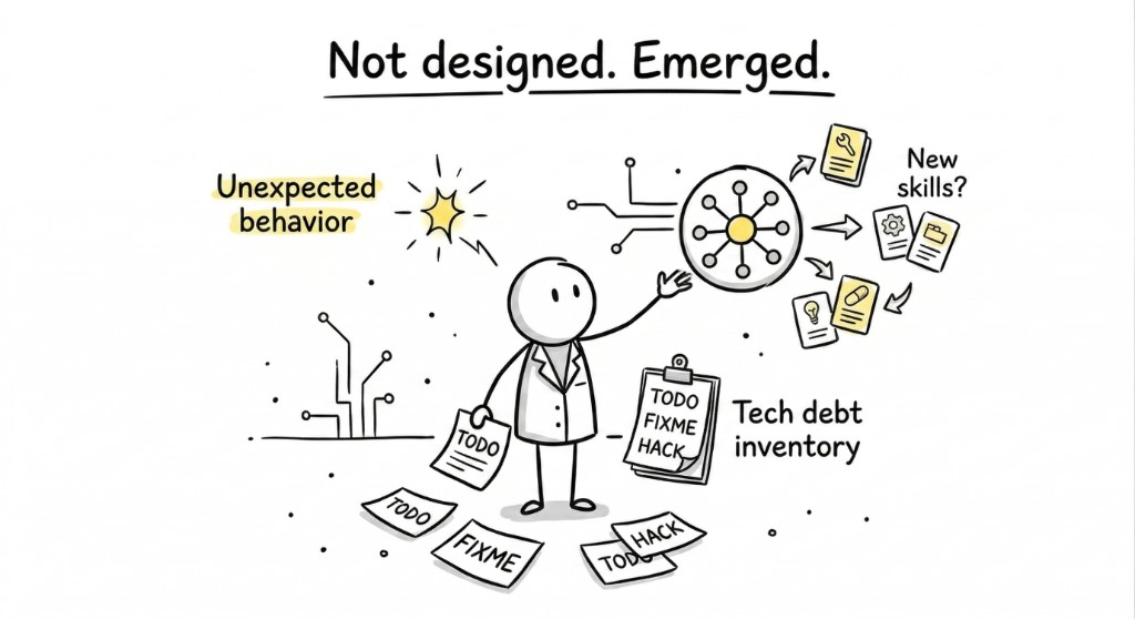 Not designed. Emerged.