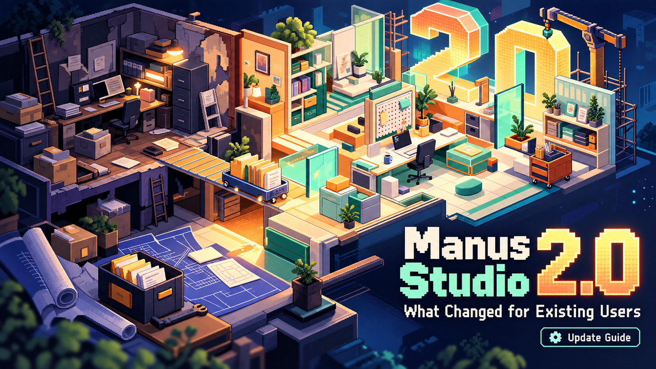 Manus Studio 2.0:现有用户需要了解的变化