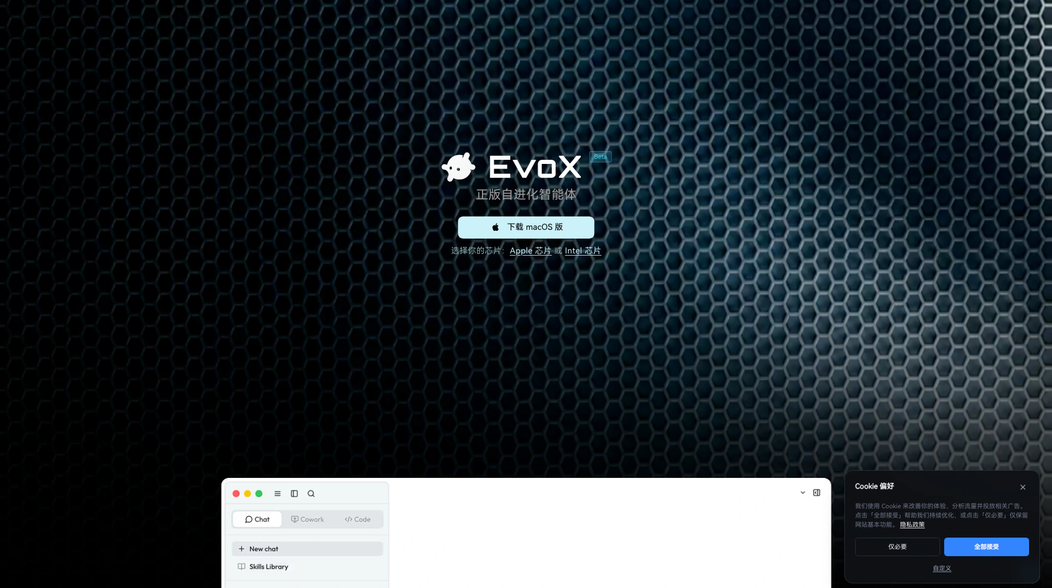 EvoX 桌面版内测下载页面